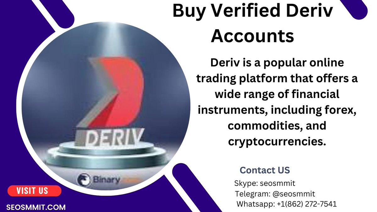 Buy Verified Deriv Accounts

seosmmit.com/product/buy-ve…

If You Need So, Contact

US Skype: seosmmit
Telegram: @seosmmit
​Whatsapp: +1(862) 272-7541
Gmail:smmseoit@gmail.com

#buyverifiedderivaccounts
#verifiedderiv
#derivaccounts
#usaderiv
#digitalmarketingseo
