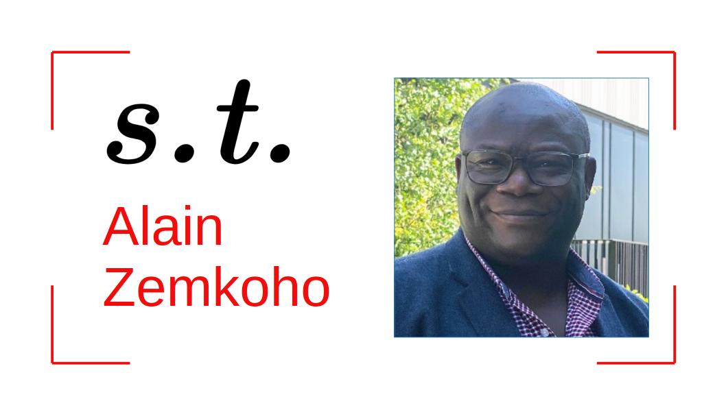 Subject to (@subjectto_) on Twitter photo Subject to: Alain Zemkoho (University of Southampton, UK), youtu.be/1cG20Bupg3E, #orms #optimization #analytics #bilevel <a href="/AlainZemkoho/">Alain B. Zemkoho</a> <a href="/unisouthampton/">University of Southampton</a> <a href="/TheORSociety/">The OR Society</a> Subject to: Alain Zemkoho (University of Southampton, UK), youtu.be/1cG20Bupg3E, #orms #optimization #analytics #bilevel <a href="/AlainZemkoho/">Alain B. Zemkoho</a> <a href="/unisouthampton/">University of Southampton</a> <a href="/TheORSociety/">The OR Society</a>