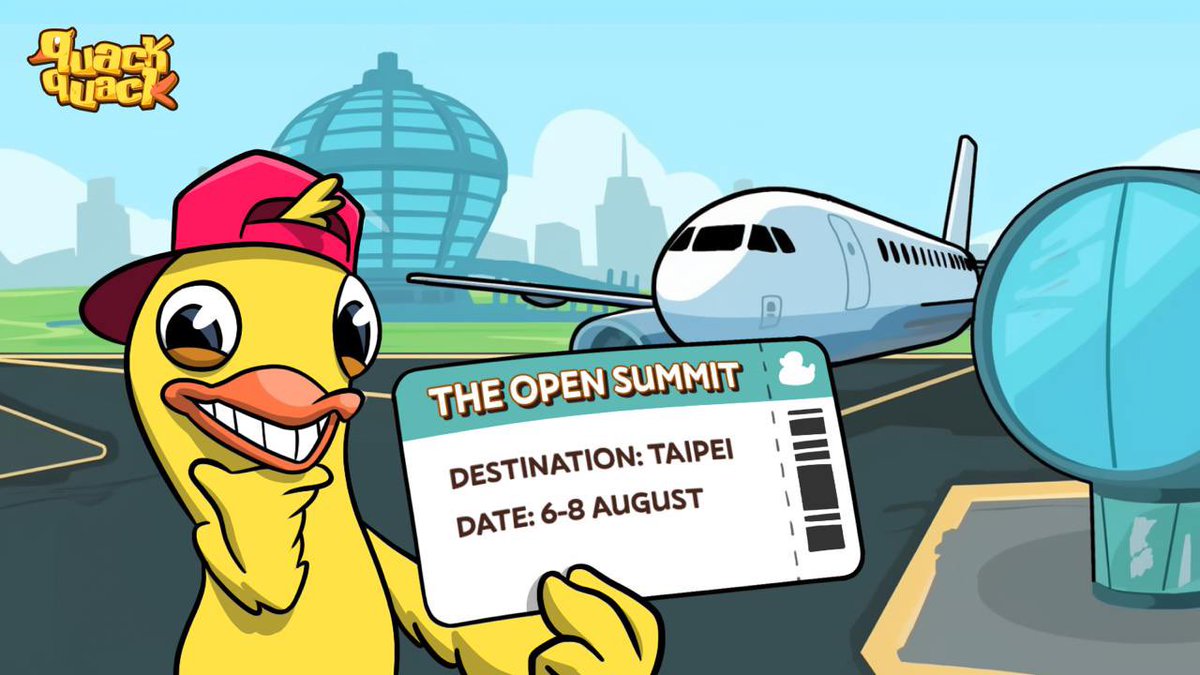 🦆 QuackQuack is coming for #TheOpenSummit!

✈️ Join us for the largest #TON event of the summer, powered by <a href="/TONX_Studio/">TONX 💎</a> and sponsored by <a href="/ton_blockchain/">TON 💎</a> on August 6-8, 2024 at the Taipei Nangang Exhibition Center, as a part of Asia Blockchain Summit.

🔥 3 days of TON where