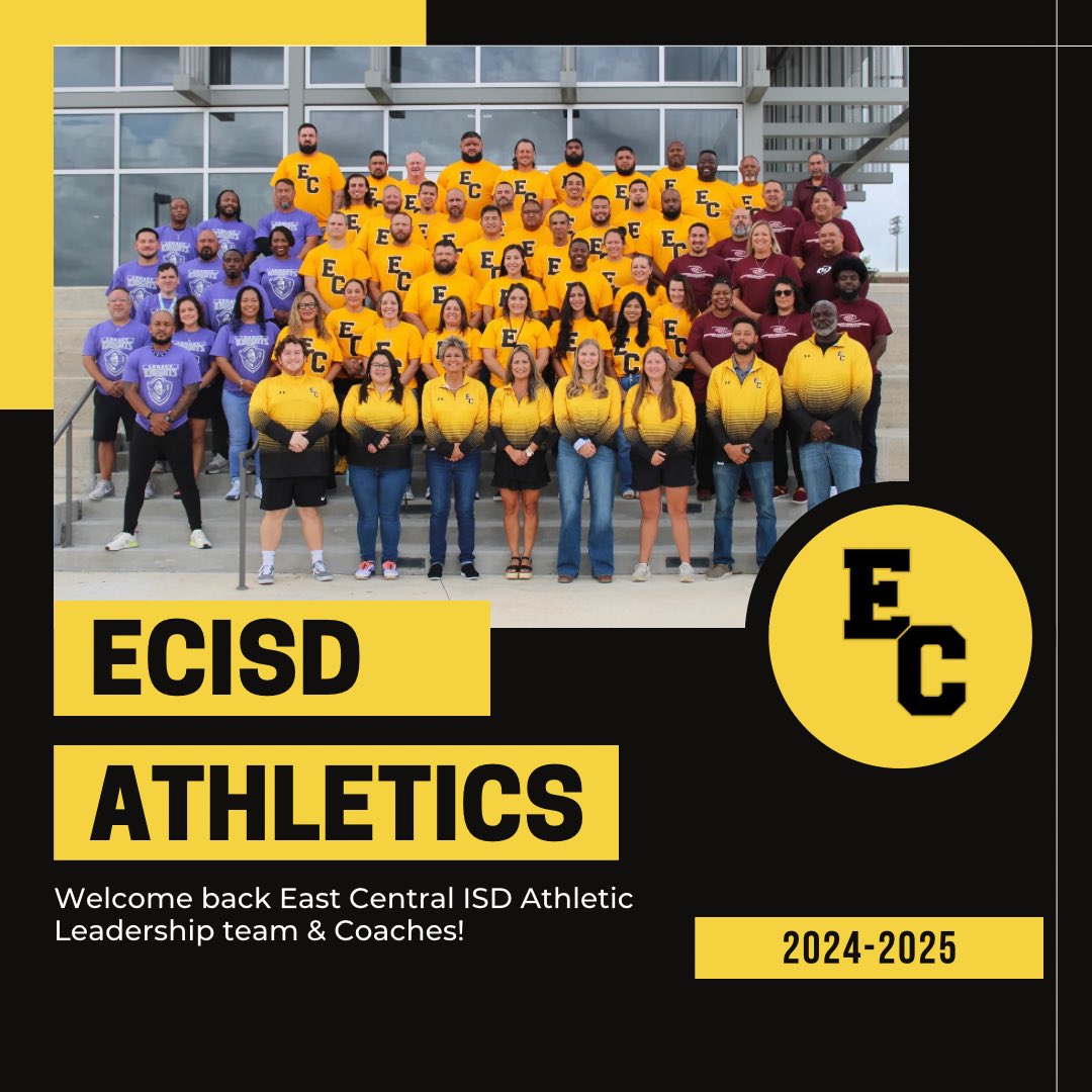 ECHS Hornet Athletics (@_ecathletics) on Twitter photo Kicking off 24-25 with all ECISD Coaches meeting today! Welcome back to our Athletic Leadership, Heritage MS, Legacy MS, and East Central HS Coaches! <a href="/ECISDtweets/">East Central ISD</a> <a href="/ArriolaSuzette/">Suzette Arriola</a> Kicking off 24-25 with all ECISD Coaches meeting today! Welcome back to our Athletic Leadership, Heritage MS, Legacy MS, and East Central HS Coaches! <a href="/ECISDtweets/">East Central ISD</a> <a href="/ArriolaSuzette/">Suzette Arriola</a>