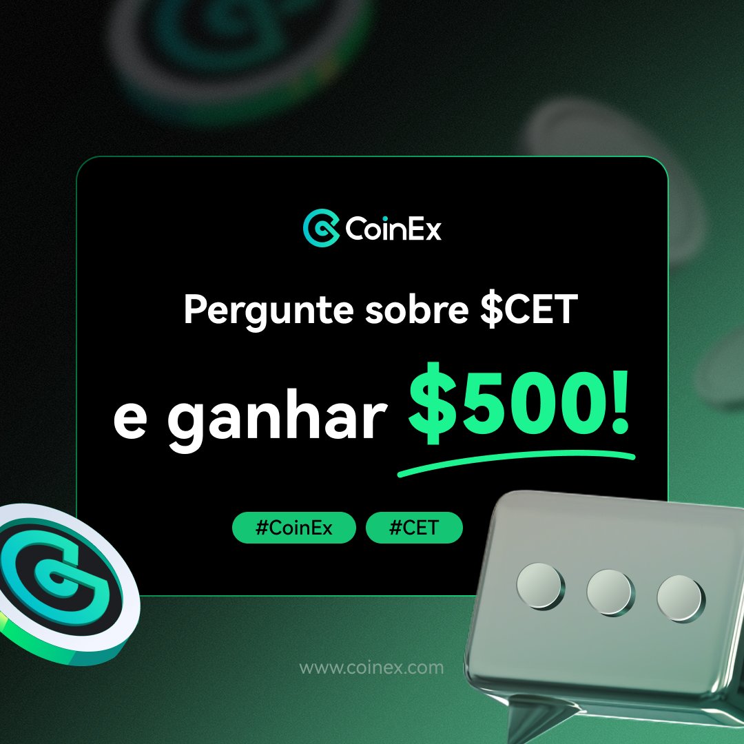 CoinexPortugues's tweet photo. 👛Prepare-se para uma grande atualização do $CET em breve! 

Mas primeiro, vamos nos divertir: pergunte qualquer coisa que tenha curiosidade sobre $CET e os vencedores dividirão $500 em $CET!
Veja como:
📩Envie suas dúvidas em https://t.co/B2R15Ry96f
✅ Siga-nos, RT, use #CoinEx #CET e marque 3 amigos
 ⏱️Termina em 31 de agosto