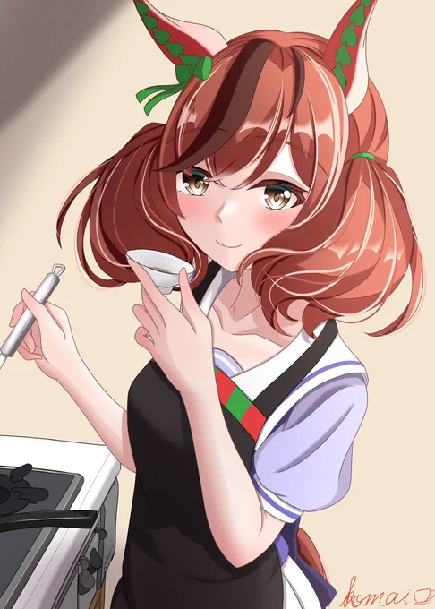 暑くて食欲落ちる時こそちゃんとご飯食べなきゃね(再掲)  #ウマ娘 #ナイスネイチャ