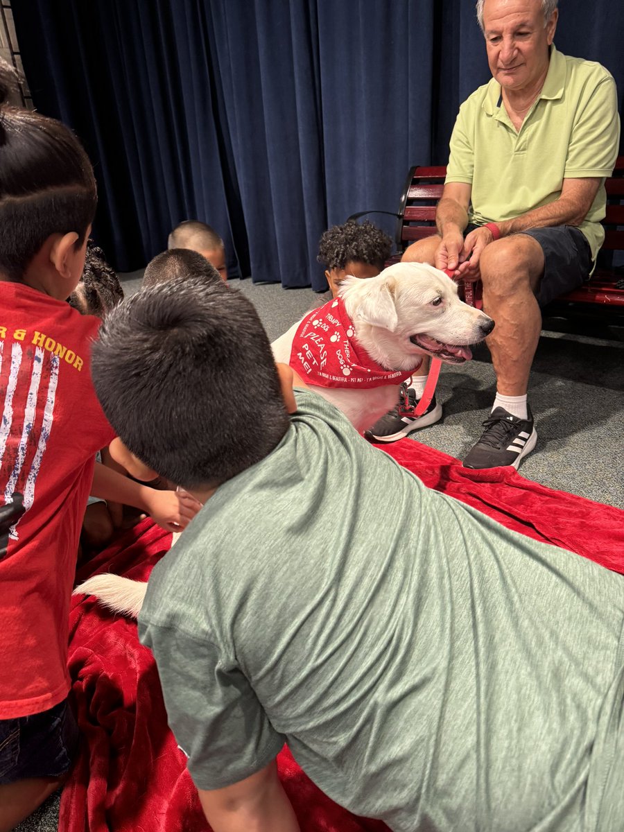 Our first therapy dog visit of ESY…
Not sure who loved it more: the students, the staff, or Rosie, our beloved furry friend 🦮🐾