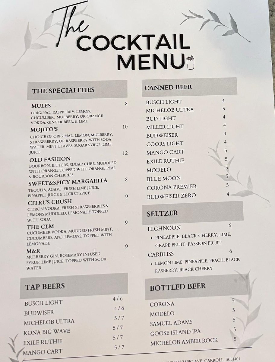 CarrollNational's tweet image. GUESS WHAT?!

We are incredibly excited to announce the opening of Mac &amp;amp; Rita’s Italian Steakhouse!

We are currently open Tuesday-Saturday from 5-9 for dinner. We ask parties of 10 or more to call ahead at 712-775-2280!

We can’t wait to see you!