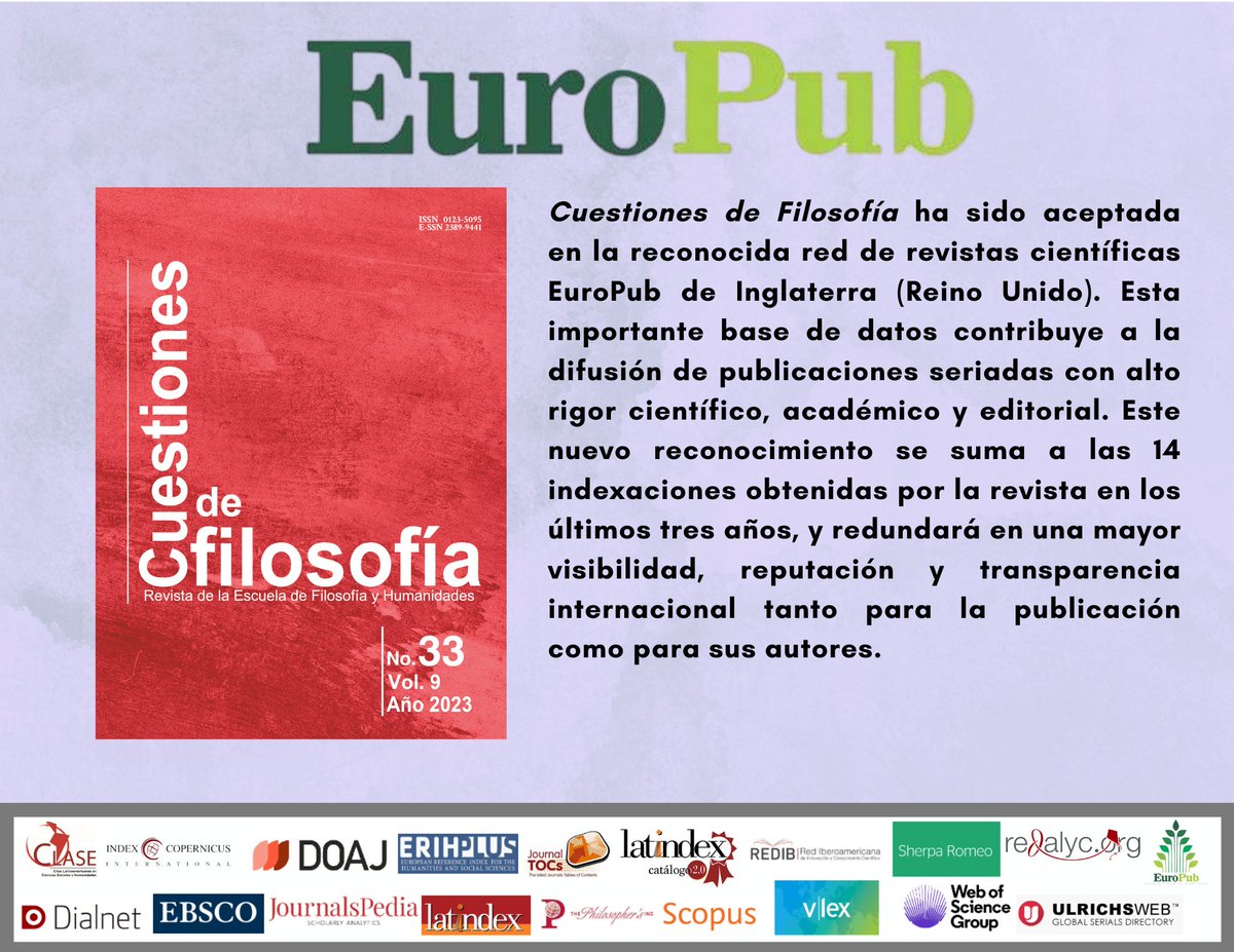 Cuestiones de Filosofía tweet media