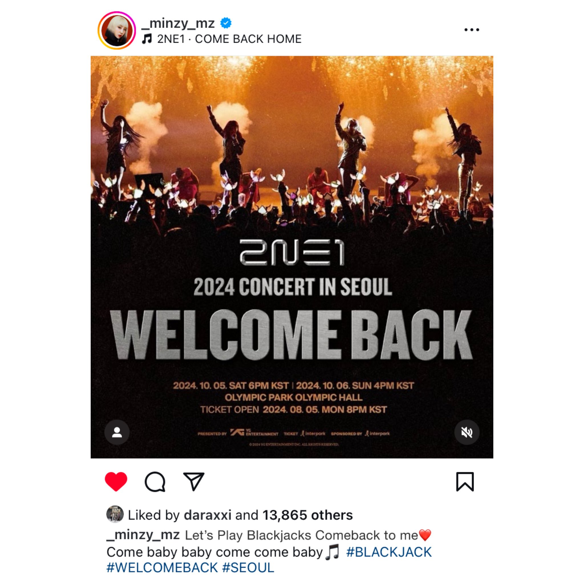2ne1 Minzy Come Back Home Blackjacks Are You Ready For 2ne1s 