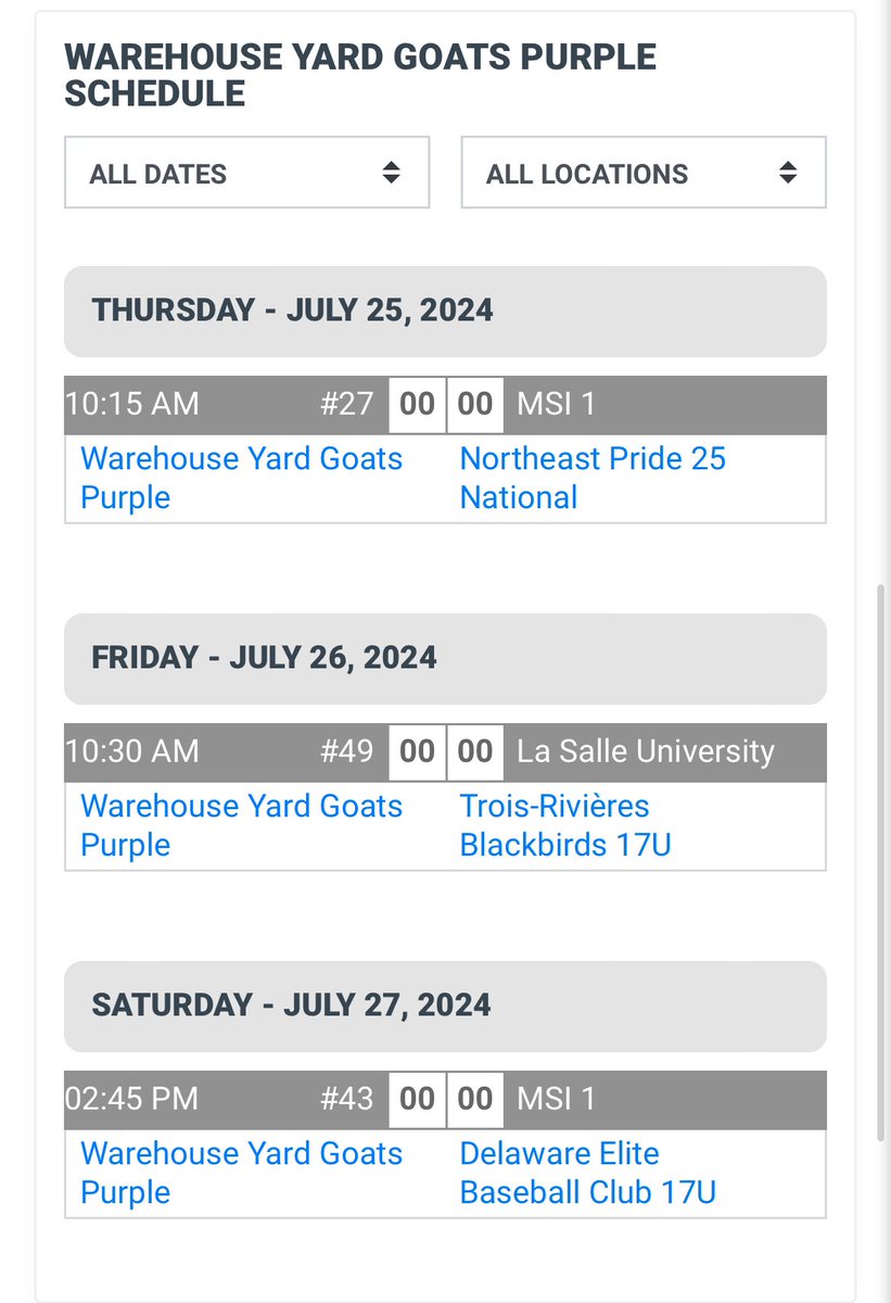 Just got into Philadelphia for the  <a href="/PSBaseballinc/">Prospect Select</a> Northeast World Series tournament. My schedule will be posted down below. Can’t wait another great week of baseball with the team. <a href="/Warehouse_Ball/">Baseball Warehouse</a> <a href="/CoastRecruits/">Coast 2 Coast Recruits</a> <a href="/BUncommitted/">Baseball_Uncommitted</a> <a href="/BaseballCf/">CF Uncommitted Baseball</a>