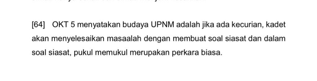 TengkuSnickers's tweet photo. Benda nie tak diendahkan kerana bak kata OKT 5 https://t.co/9Tu5rAP6mY