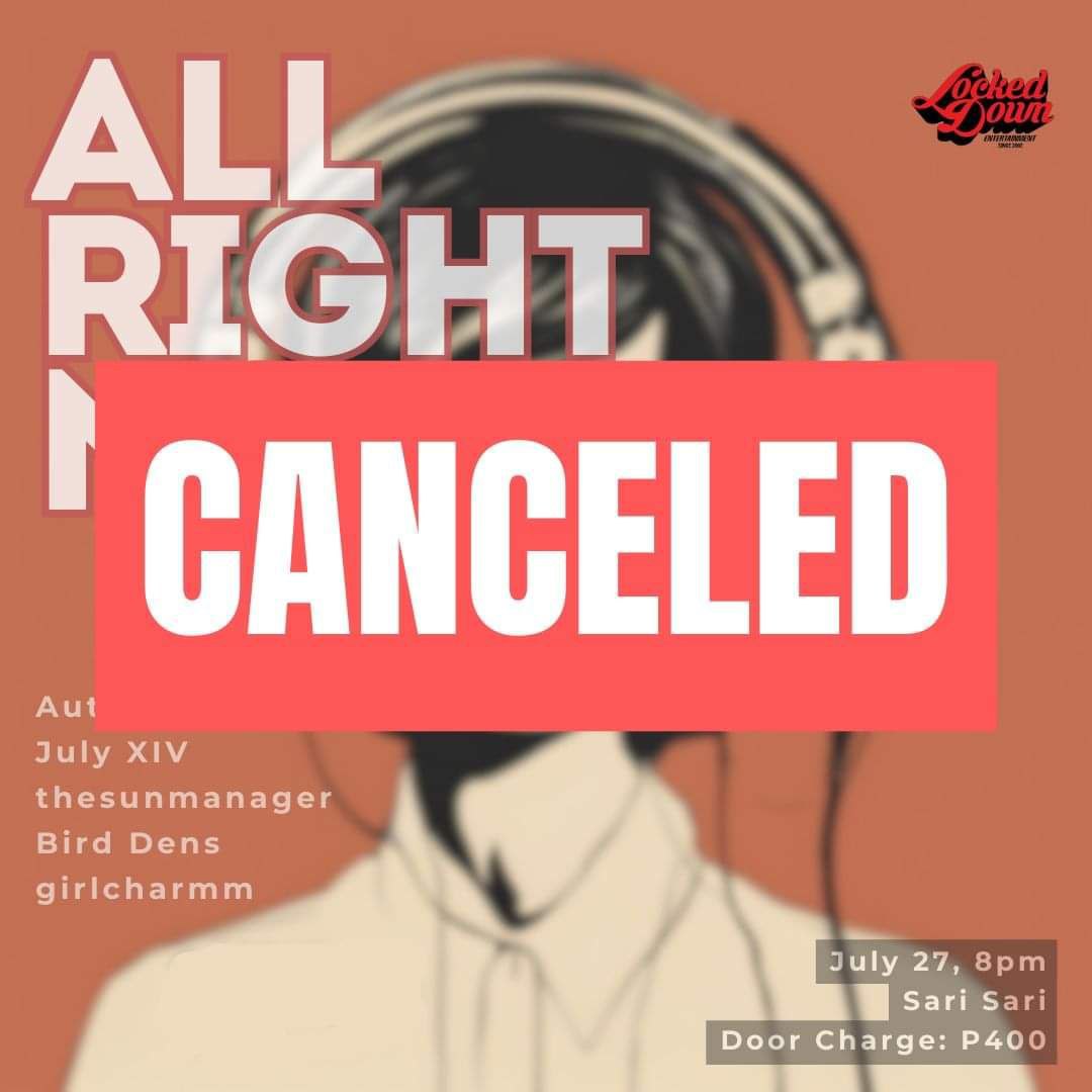 This week's shows are cancelled due to inclement weather and its effects. Check on your friends and neighbors! Stay safe and dry!