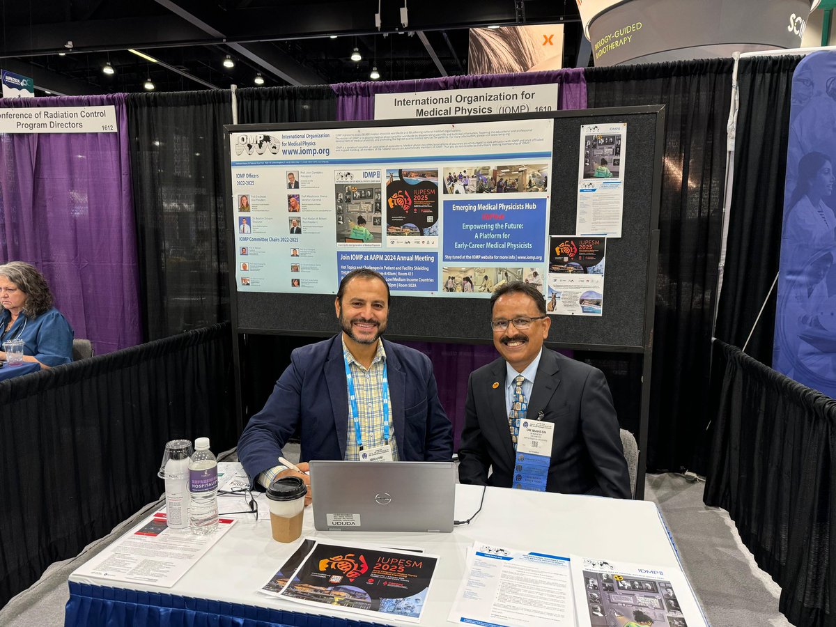 mmahesh1's tweet photo. #AAPM2024 Diaries from @aapmHQ
In-person meetings are places to meet friends & colleagues from far and near.
So was this time meeting w colleagues from @IOMP_Official
It was nice to spend time w Dr Ibrahim Duhani & other visitor at the #IOMP booth https://t.co/zpSHLYE5nH
