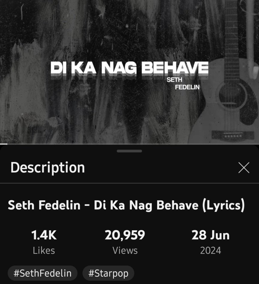 FanBoy2019's tweet image. Magandang araw! I hope everyone is safe. Let's finish this off by targeting 22K views on YT until tomorrow before we focus on the release of the second single #IbaKa. We can also stream on Spotify. Please don't skip the ads. Salamat. 

#SethFedelin
#DiKaNagbehave