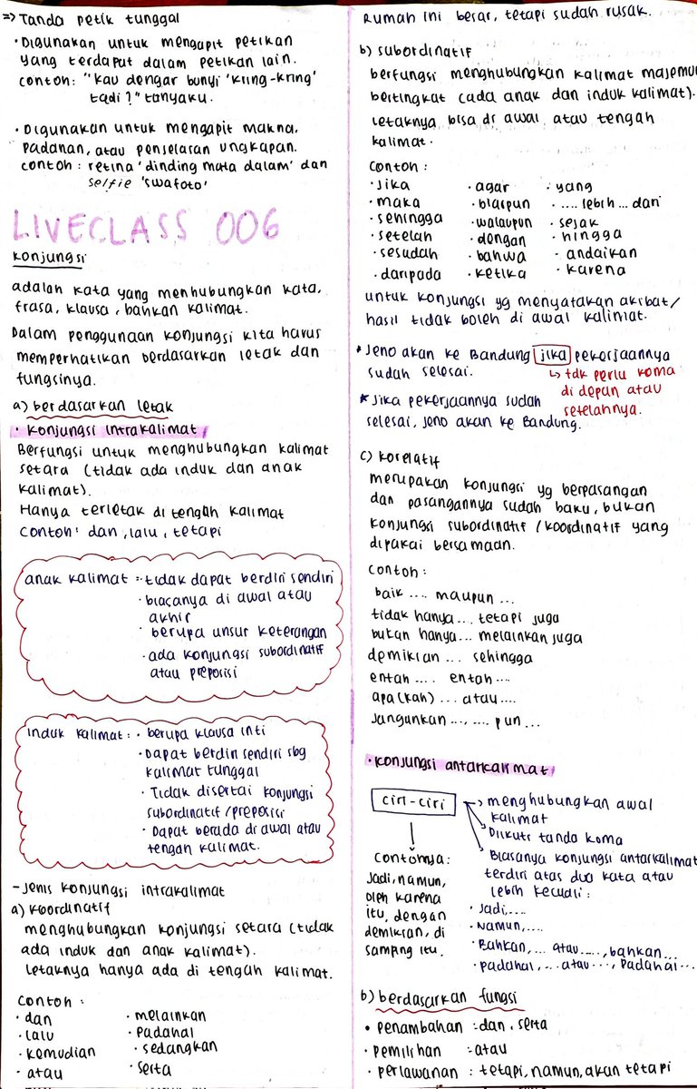 loevsbot's tweet photo. ⋅⋆𐙚₊˚⊹♡ MATERI UTBK–PBM: KONJUNGSI DAN PREPOSISI 🔖

*BONUS latihan soal dan pembahasan! Cek tweet di bawah ini ya!

Sumber: EYD V dan Alternatifa Project.

#snbt #snbt2025 #studytwt https://t.co/RUqsmX9uit