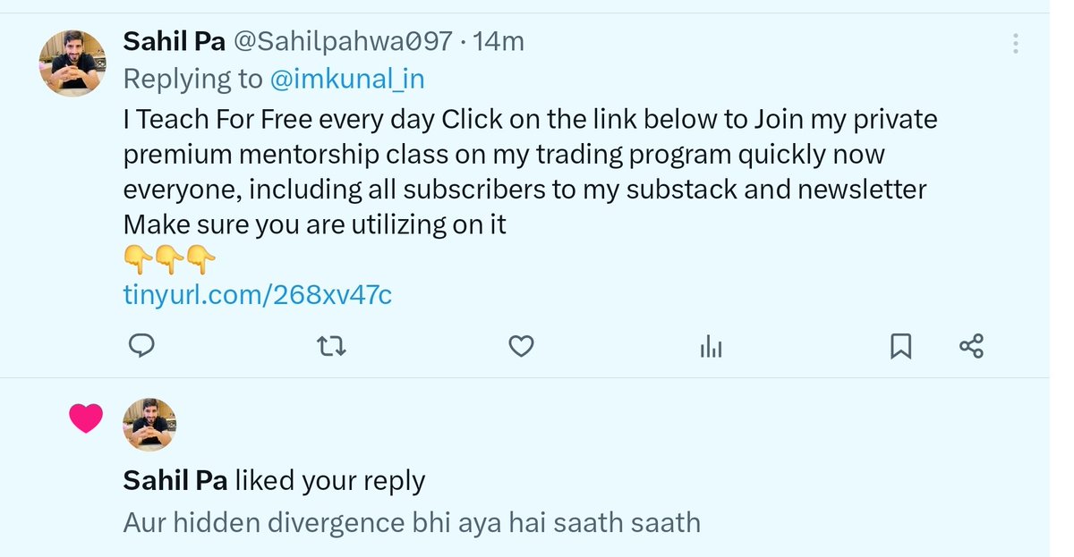 imkunal_in's tweet photo. @Sahilpahwa09 Handle ending with 097 😆😆😆😆😂😂😂 but atlesast he liked it lol https://t.co/toGPZDFRMz