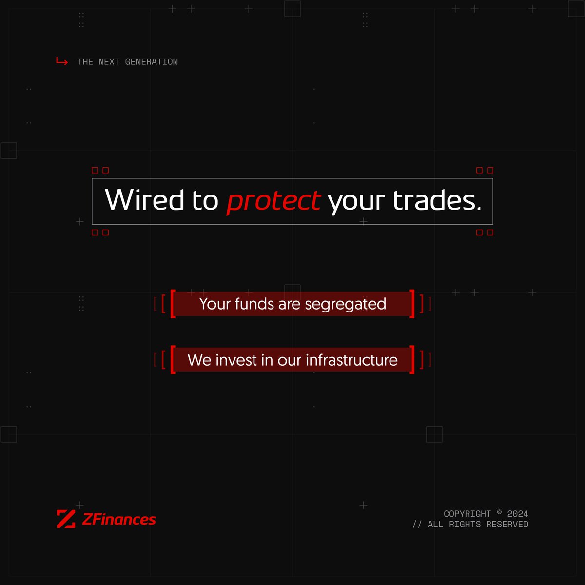 ZFinances_'s tweet photo. Trade with confidence on #ZFinances! 💪

Your funds are securely segregated from our operational funds, and we invest heavily in top-notch infrastructure to protect your data from cyber-attacks.

Focus on your trading without worries🔒

#SecureTrading #TradeConfidently https://t.co/d8kQGDz7D1