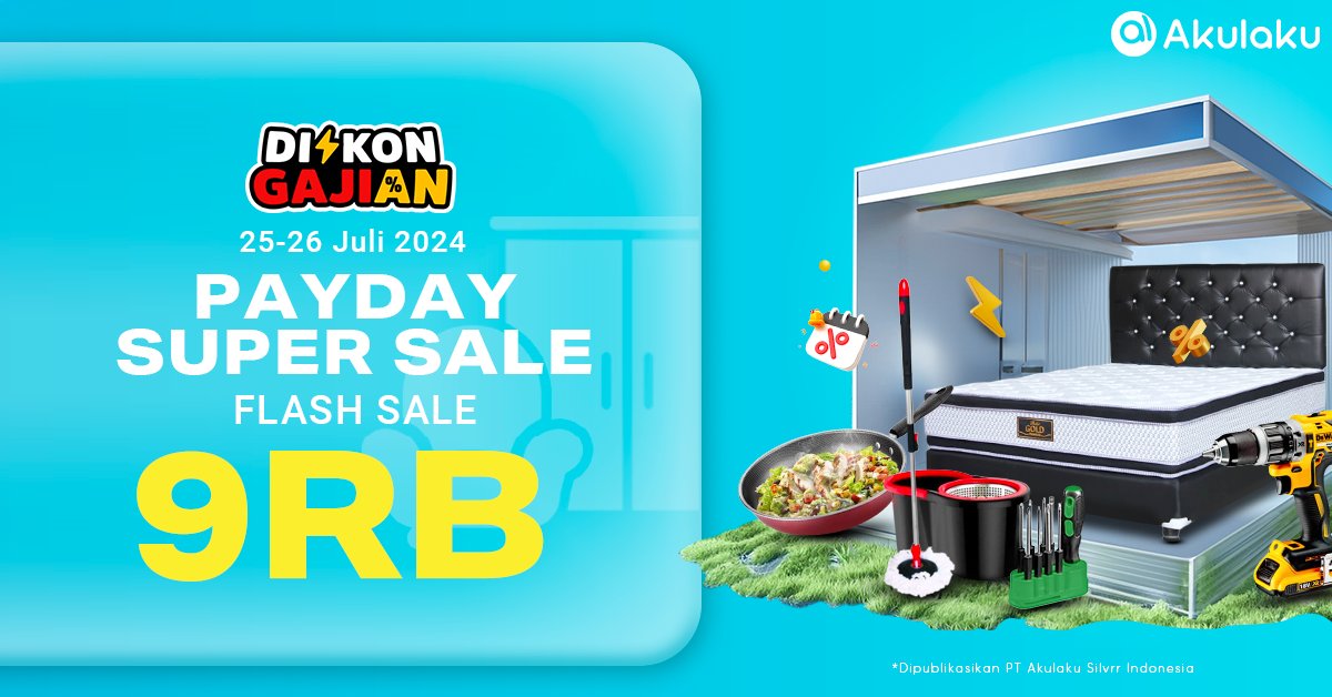 akulakuID's tweet photo. Cari perabot rumah tangga?🛋🛏
Kepoin PAYDAY SUPER SALE Akulaku aja! Produknya lengkap dan F⚡LASH SALE 9RB⚡
Checkout di sini👉 https://t.co/F4ceb5gFZ0
#AkulakuIndonesia #BelanjaOnline #PromoHomeLiving #InfoPromo https://t.co/NNKOcPLxxq