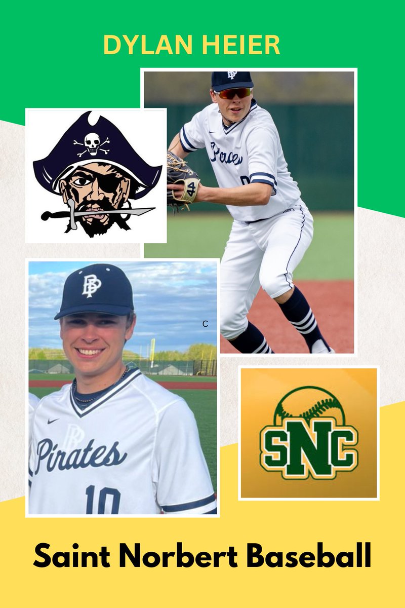 Congrats to <a href="/DHeier10/">Dylan Heier</a> on signing his letter of intent to play baseball at <a href="/baseballSNC/">St. Norbert Baseball</a> next year. Bright future ahead. #piratepride