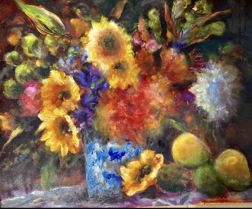jadeck58's tweet photo. I can feel the sunshine today ❤️ #painting #oilpainting #artwork #flowers #happyday #artist https://t.co/RHG13Mz8DG