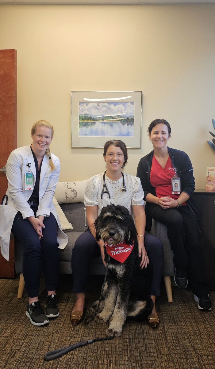 Sophia Airhart MD (@sophiaairhartmd) on Twitter photo "Exciting day at work! Beau's first day as a therapy dog—spreading smiles in HF clinic. 🐾 #TherapyDog #BernedoodleLove #PetsAtWork <a href="/SaintAlsHealth/">Saint Alphonsus</a> "Exciting day at work! Beau's first day as a therapy dog—spreading smiles in HF clinic. 🐾 #TherapyDog #BernedoodleLove #PetsAtWork <a href="/SaintAlsHealth/">Saint Alphonsus</a>