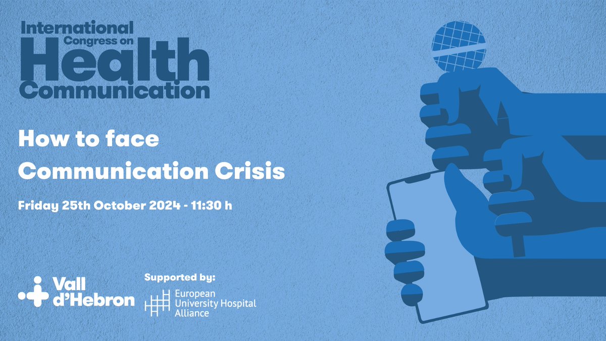 In October I will be joining <a href="/vallhebron/">Vall d'Hebron</a> on their 1st International #HealthCommsCongressVH, supported by <a href="/euhalliance/">European University Hospital Alliance</a>. Alongside other experts, I’ll be sharing my insights on crisis communication.

🗓 October 24th and 25th

Come and join me! 👉🏼 communicationcongress.vallhebron.com