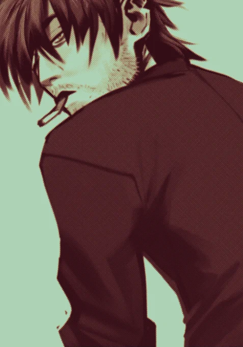 I'm fucking with halftone cause I don't know how. I need out of artblock christ almighty #trigun