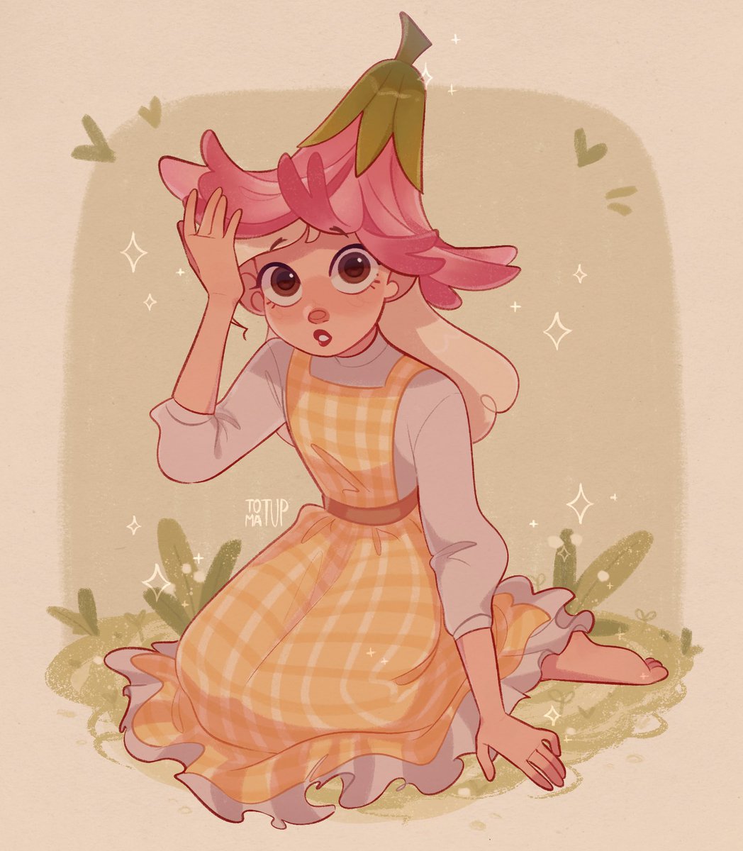 tomatup's tweet photo. Better background and colors for the tiny cottagecore girl 🌺✨ https://t.co/rtHQa4WCJF