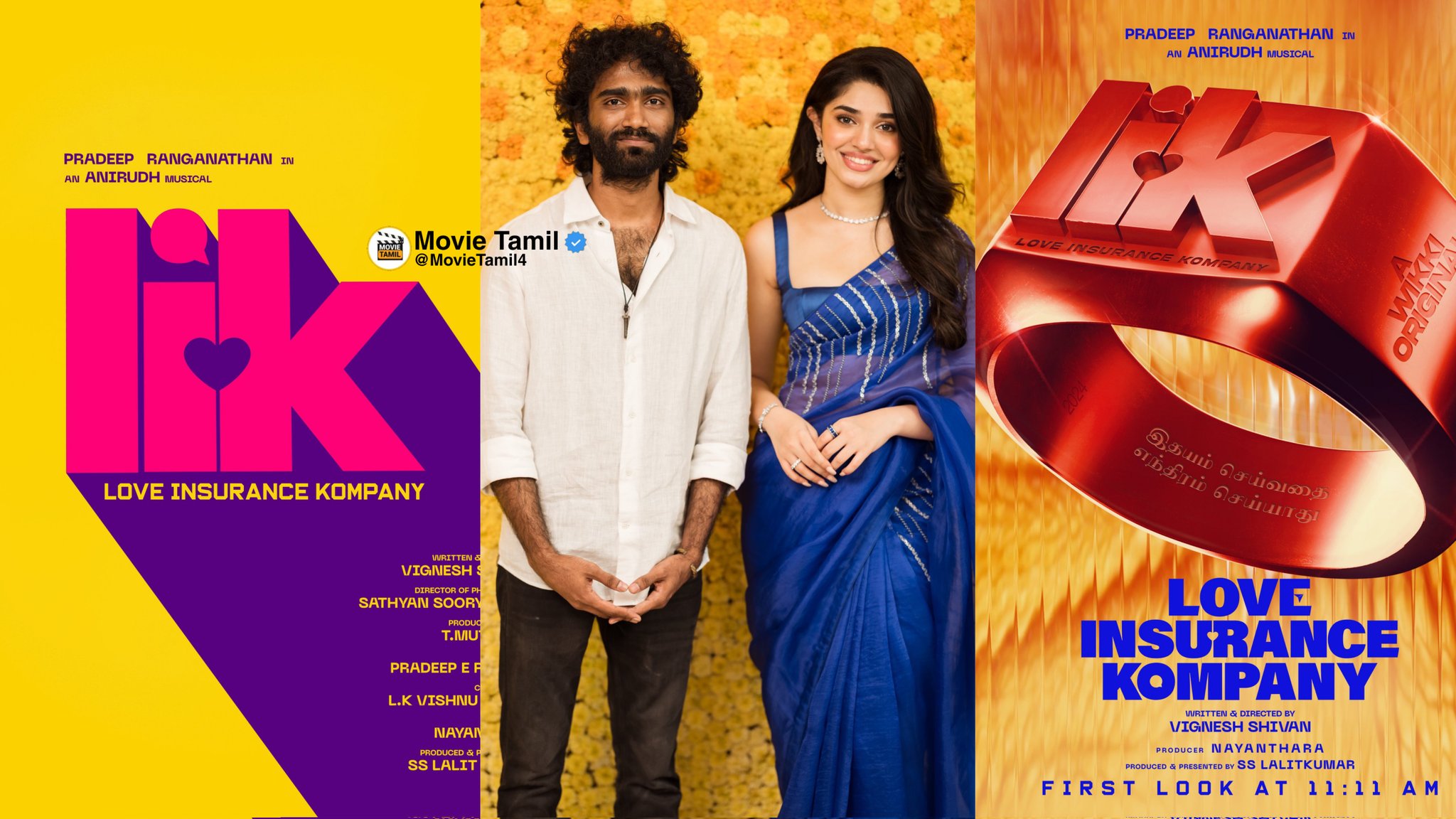 Movie Tamil on X: "- The title of Pradeep's #LIC film has been changed. -  The film is now titled #LoveInsuranceKompany "#LIK" - This film is directed  by Vignesh Shivan. - A