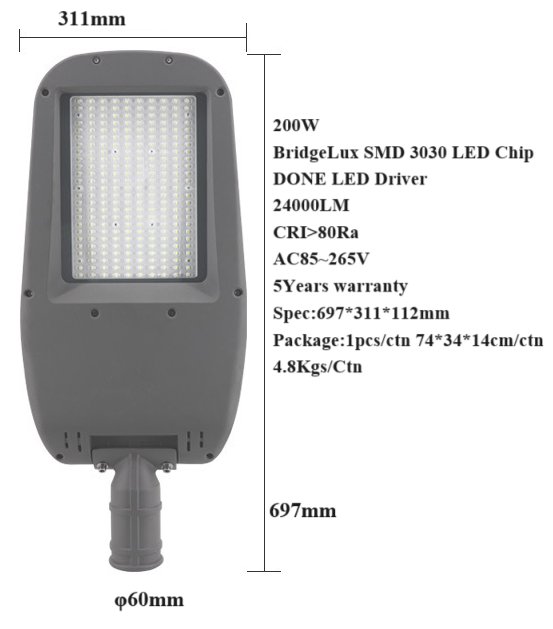 Fenixledlight's tweet image. IP65 led street light 
Aluminum+PC lens+Tempered Glass Cover
120°
PHILIPS SMD3030 LED chip
CRI&amp;gt;70Ra
PHILIPS LED Driver:AC85-265V / 50-60Hz
PF&amp;gt;0.9
5years warranty

50W:6000-6500lm
100W:12000-13000lm
150W:18000-19500lm
200W:24000-26000lm

#ledstreetlight
#litestarled.com