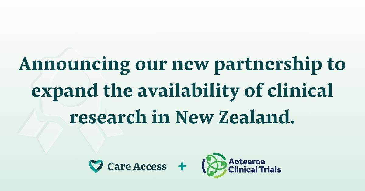 Care Access (@care_access_) on Twitter photo Care Access is now partnered with <a href="/AotearoaTrials/">Aotearoa Clinical Trials</a> to expand the availability of clinical research for diverse and under-represented communities throughout New Zealand.
To learn more about this collaboration, visit aotearoatrials.nz/news/aotearoa-… Care Access is now partnered with <a href="/AotearoaTrials/">Aotearoa Clinical Trials</a> to expand the availability of clinical research for diverse and under-represented communities throughout New Zealand.
To learn more about this collaboration, visit aotearoatrials.nz/news/aotearoa-…