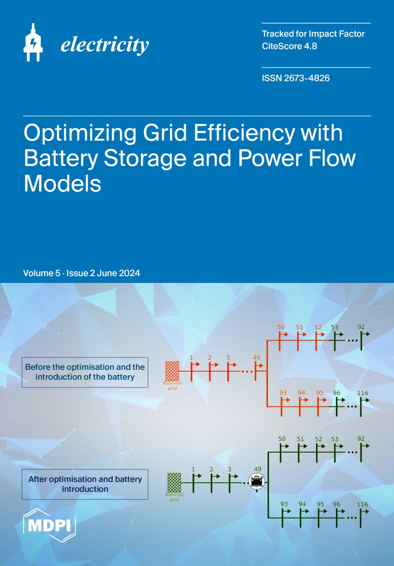 Check out #issuecover paper in #electricitymdpi
Title: Enhancing Distribution Grid Efficiency and Congestion Management through Optimal Battery Storage and Power Flow Modeling
<a href="/VictorTaltavull/">Victor Taltavull Villalonga</a> @asumper <a href="/la_UPC/">Universitat Politècnica de Catalunya (UPC)</a>
mdpi.com/2673-4826/5/2/…
#powerfolow #batteries #energystoragesystems