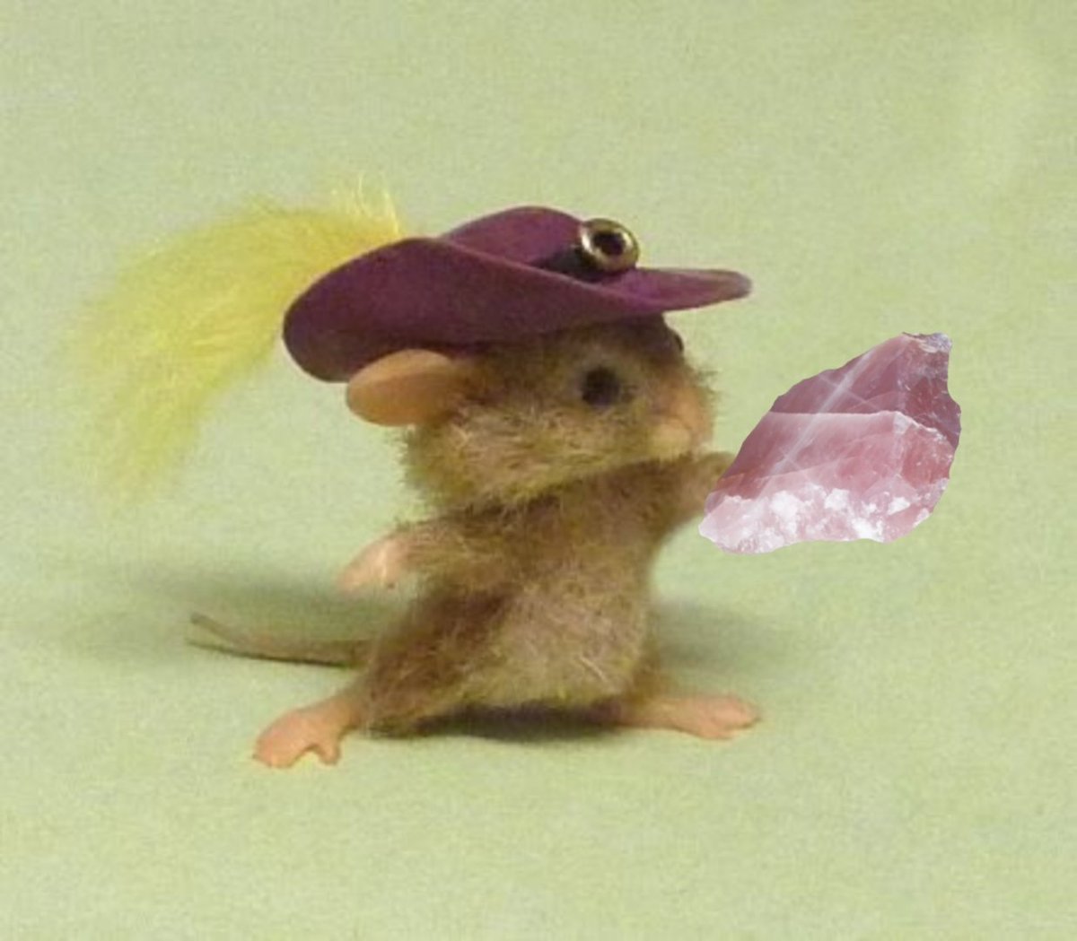 —Encontré una piedra rosita.