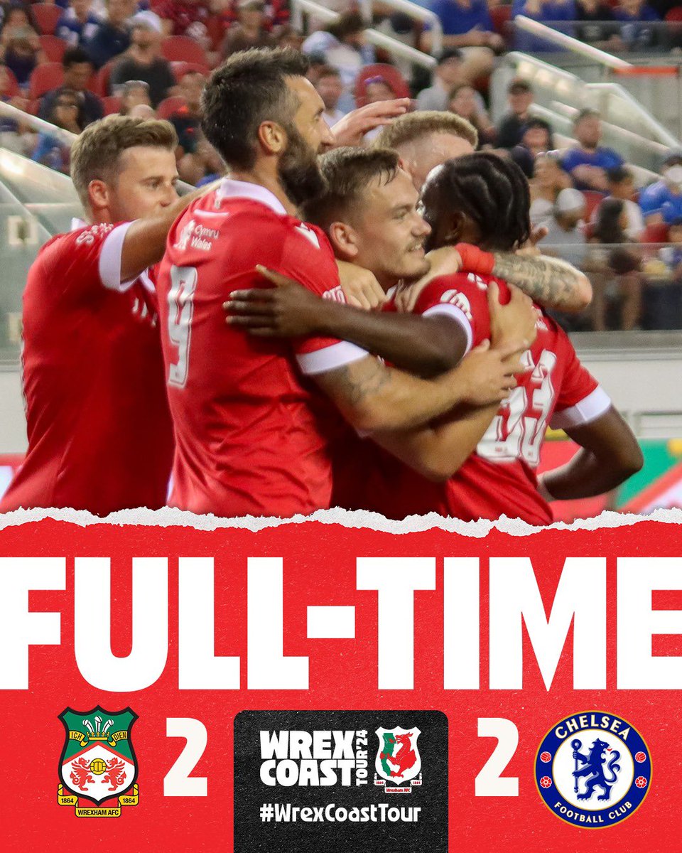 An entertaining game ends in a draw. 

🔴⚪️ #WxmAFC | #WrexCoastTour