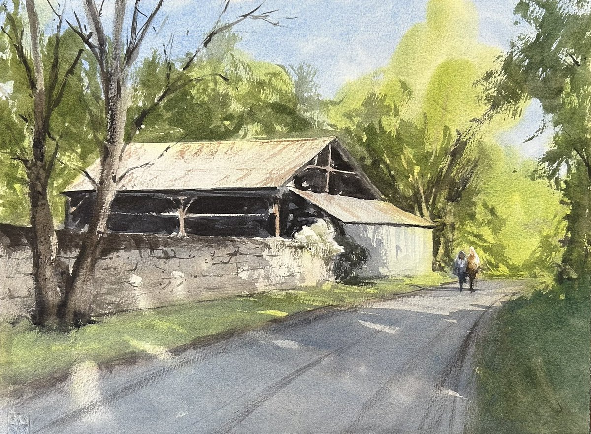 mdwhite1984's tweet photo. Sunlight Walk 
Painted on Saunders Waterford 140lb Cold Press Paper
#watercolor #stcmill @StCuthbertsMill https://t.co/IZxi1Muapo