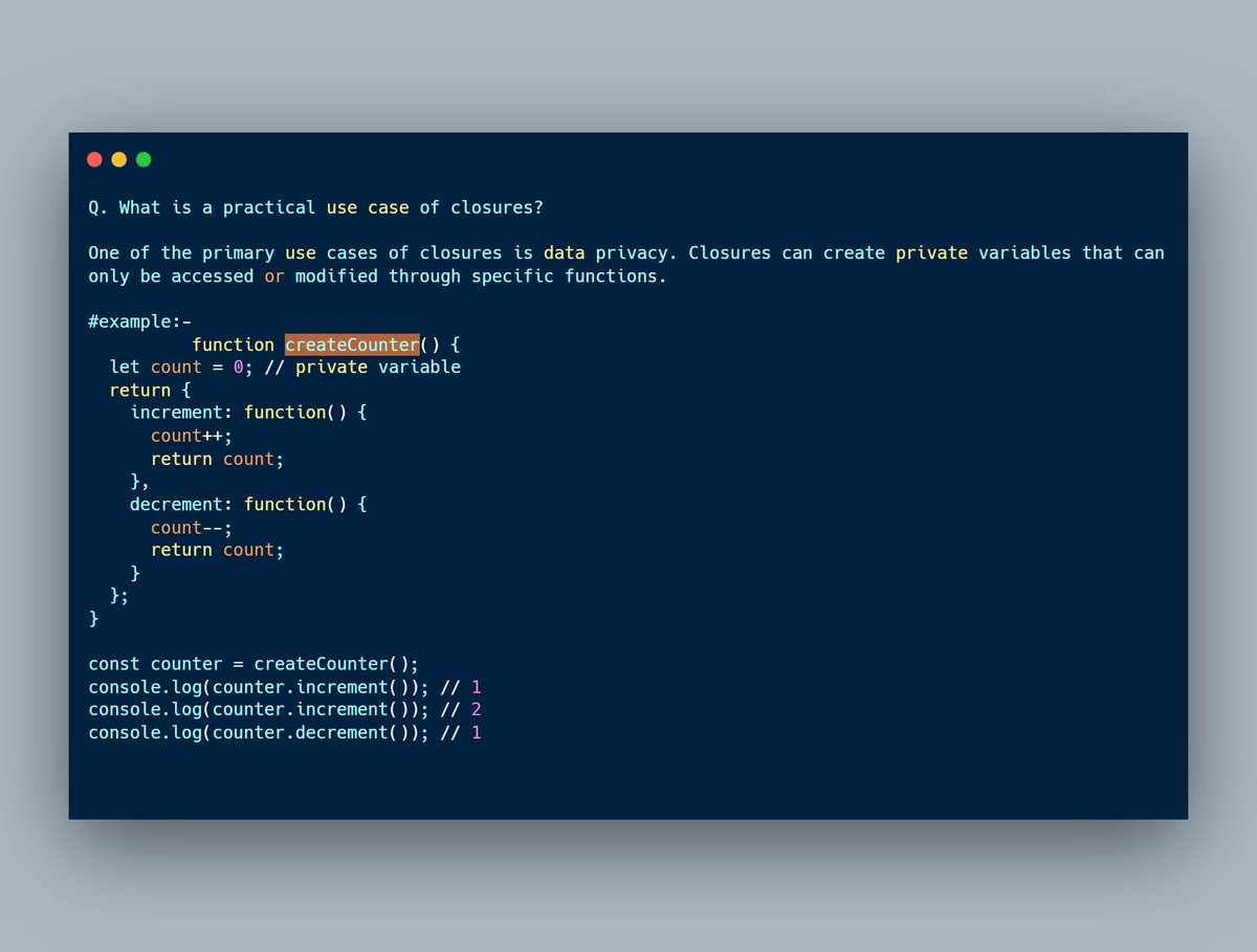 ADHIRAJ47887184's tweet image. #FRONTENDLEARNING #CLOSURE
