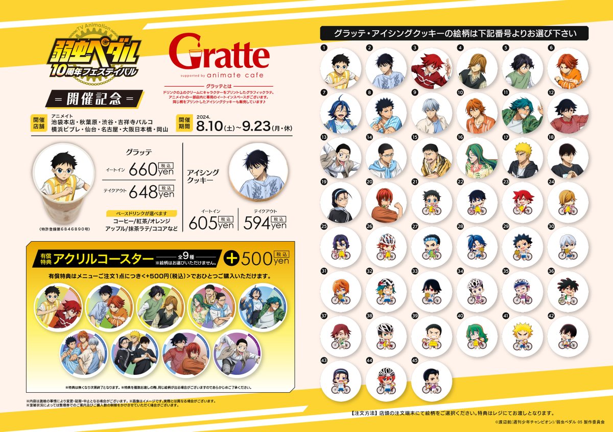 TVアニメ「#弱虫ペダル」10周年フェスティバル開催記念 #Gratte