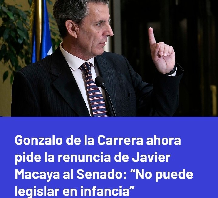 Incorru47125032's tweet photo. Quien apoya que #MacayaEncubridorDePedófilos sea despedido del Senado por grave falta de probidad a la función pública?
Hasta Gonzalo de la Carrera quiere que se vaya. https://t.co/pqltFmjx0i