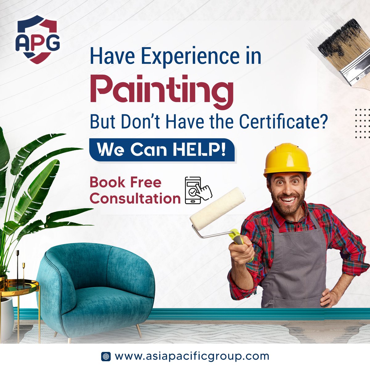AsiaPacificAUS's tweet photo. 📷 Have painting experience but no certification? We've got you covered! 📷 Turn your skills into a Certificate III in Painting &amp; Decoration.

📷📷 Book a consultation to see if you're eligible and take the next step in your career! https://t.co/UJliGxCrII