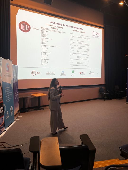 <a href="/ACTHealth/">ACT Health</a> recently hosted the Canberra Health Annual Research Meeting, and PhD student <a href="/Alanah_Pike/">Alanah Pike</a> was able to present on her randomised controlled trial in prostate cancer survivors. Great opportunity to connect research and clinical practice! #CHARM2024