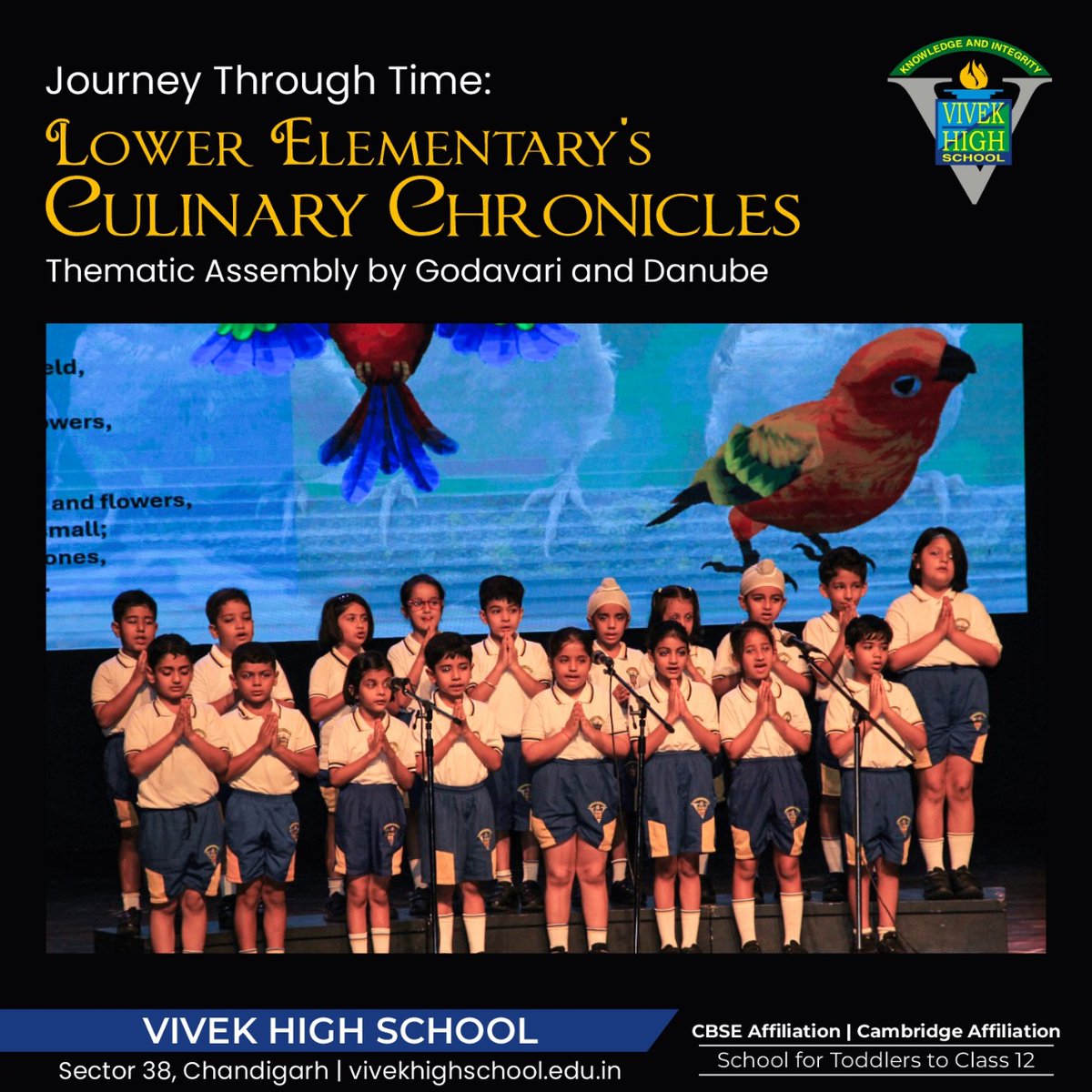 VivekHighSchool's tweet image. ✨ Celebrating our cultural heritage and the incredible talents of our children! 
Thematic Assembly by Godavari and Danube Children of Lower Elementary at Vivek High School, Sector 38
🎉🍽️ Celebrating the Journey of Food! 🍽️🎉

#VivekHighSchool #ThematicAssembly #LowerElementary
