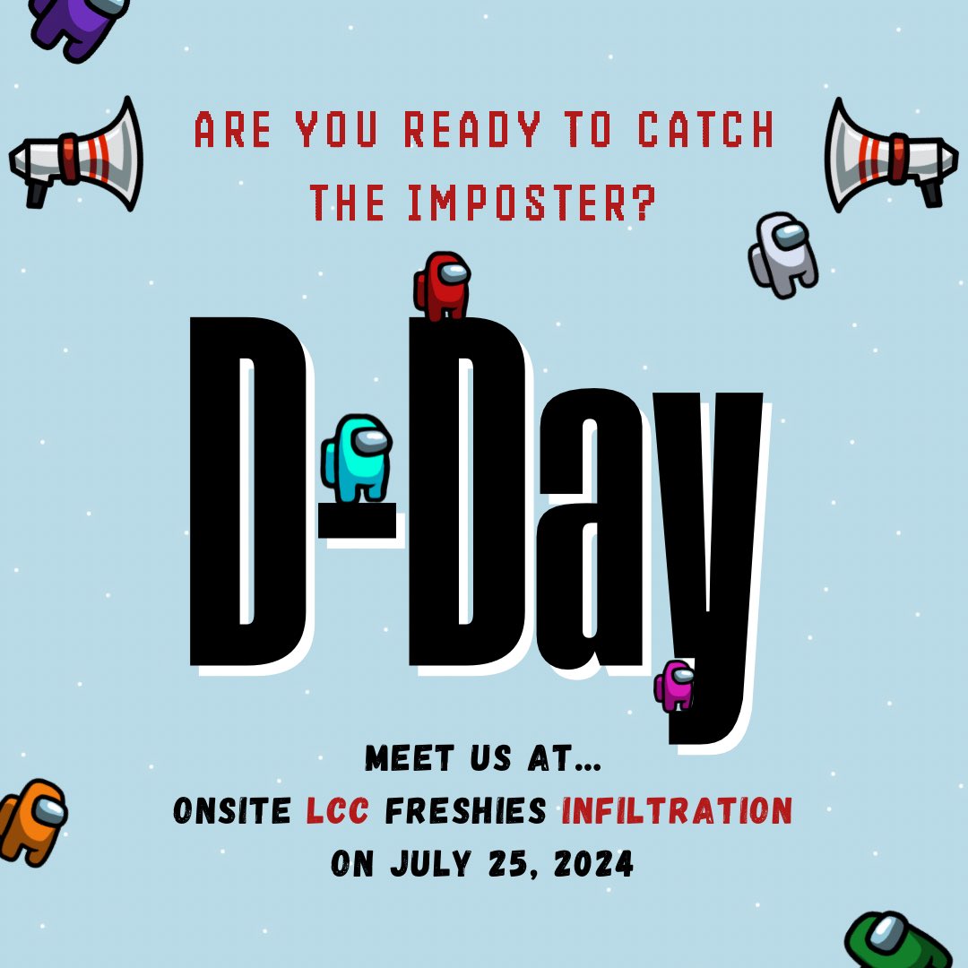 LCCSWU's tweet photo. 🎉 LCC Freshies Infiltration มาถึงงแล้ววว 🎉 

💥 เตรียมตัวให้พร้อม! 💥
🔥 D-Day 25 July 2024🔥

🗓️ วันพฤหัสบดีที่ 25 กรกฎาคม 2567 เวลา 09.00 - 15.20 น.
📌 ตึกไข่ดาว ชั้น 4 ห้อง 405 @มศว ประสานมิตร https://t.co/F8SyFr9lAQ