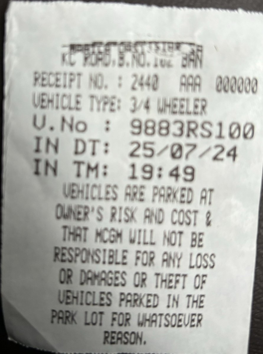 vism2809's tweet photo. @MCGM_BMC @mybmc Received parking receipt 9 hour prior to parking… https://t.co/aiWZBbbJWl