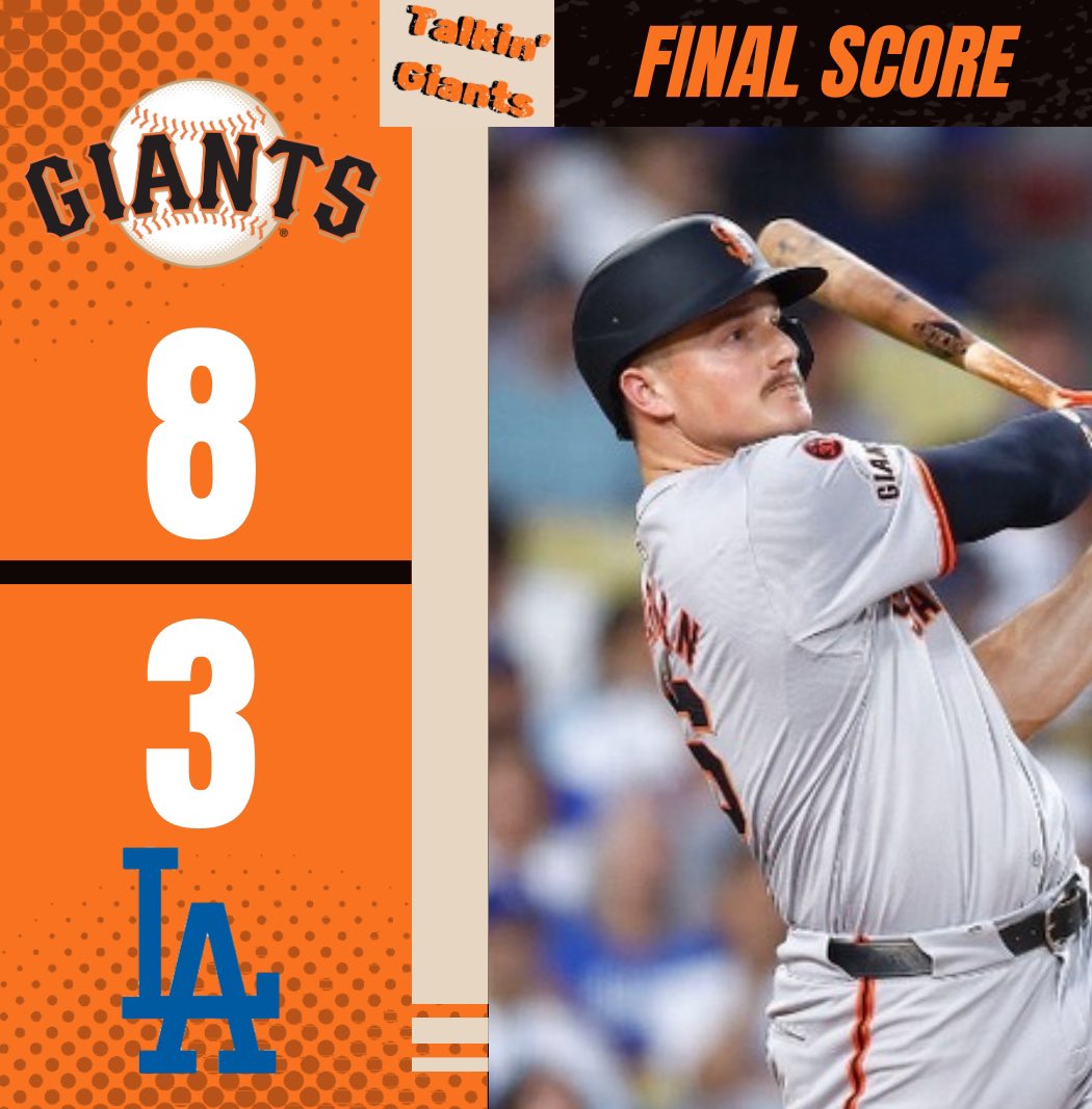 SFGiants_Daily_'s tweet photo. BALLGAME!!!
GIANTS WIN 8-3!!!
#WeBeatLA https://t.co/ma9wEzlbty