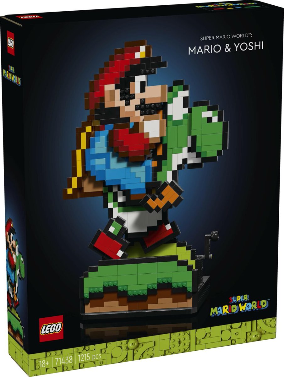 Wario64's tweet photo. LEGO 71438 Super Mario World Mario &amp; Yoshi set revealed (Oct 1st) https://t.co/ACZi68b1Ku https://t.co/ONokg03FHK