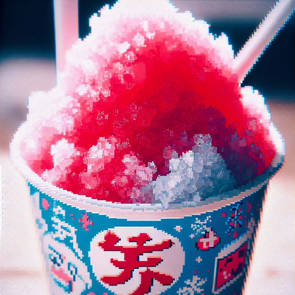 theAIphoto's tweet photo. AIカメラで見る「かき氷」 #AI画像  #ドット絵 #かき氷の�� https://t.co/vRde3zQngx