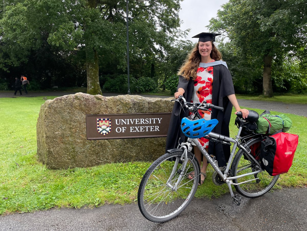 Veronica White (@veronicaa_white) on Twitter photo After cycling 150 miles, up countless hills and along some beautiful country lanes through Devon and Cornwall, we made it to the <a href="/UniofExeter/">University of Exeter</a> Penryn campus for my MRes graduation!! What an adventure! After cycling 150 miles, up countless hills and along some beautiful country lanes through Devon and Cornwall, we made it to the <a href="/UniofExeter/">University of Exeter</a> Penryn campus for my MRes graduation!! What an adventure!