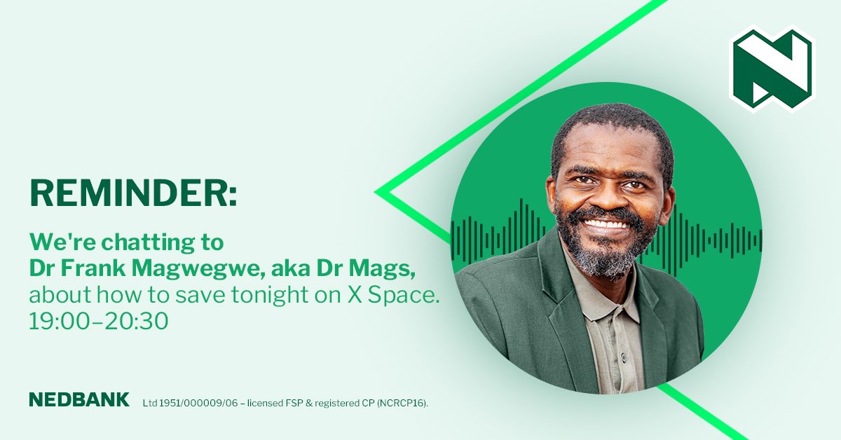 🔈TODAY IS THE DAY 💚😎 Excited for tonight’s #NedbankXSpace discussion learning more about the ways of money. I’ve realized there are up &amp; downs when it comes to money -that’s why they call it a journey! Tune in tonight at 7pm to learn more about your #MoneyJourney <a href="/Nedbank/">Nedbank</a> #Ad