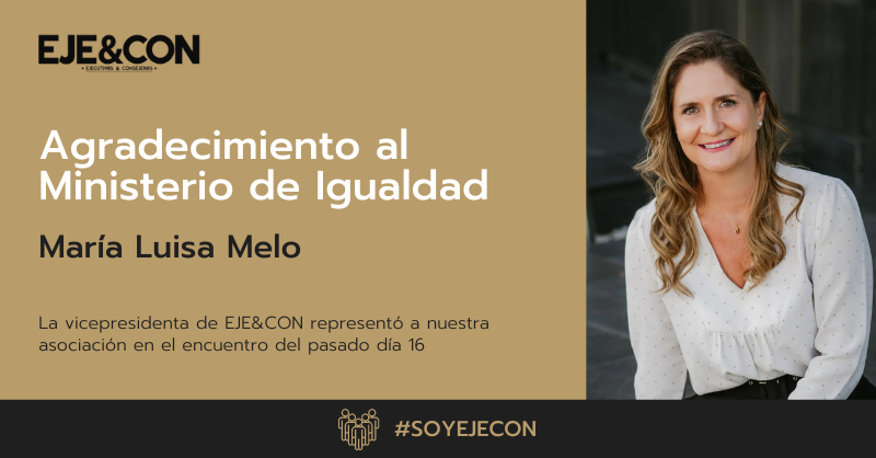 🎉 Gracias al <a href="/IgualdadGob/">Ministerio de Igualdad</a> por la invitación a la reunión del 16 de julio sobre la ley de paridad. <a href="/MLMelo/">María Luisa Melo</a>  compartió el compromiso de la <a href="/AsocEyC/">EJE&CON</a> con la presencia femenina en la alta dirección y consejos, incluyendo a hombres, y apoyando el talento sin género y sin generación.