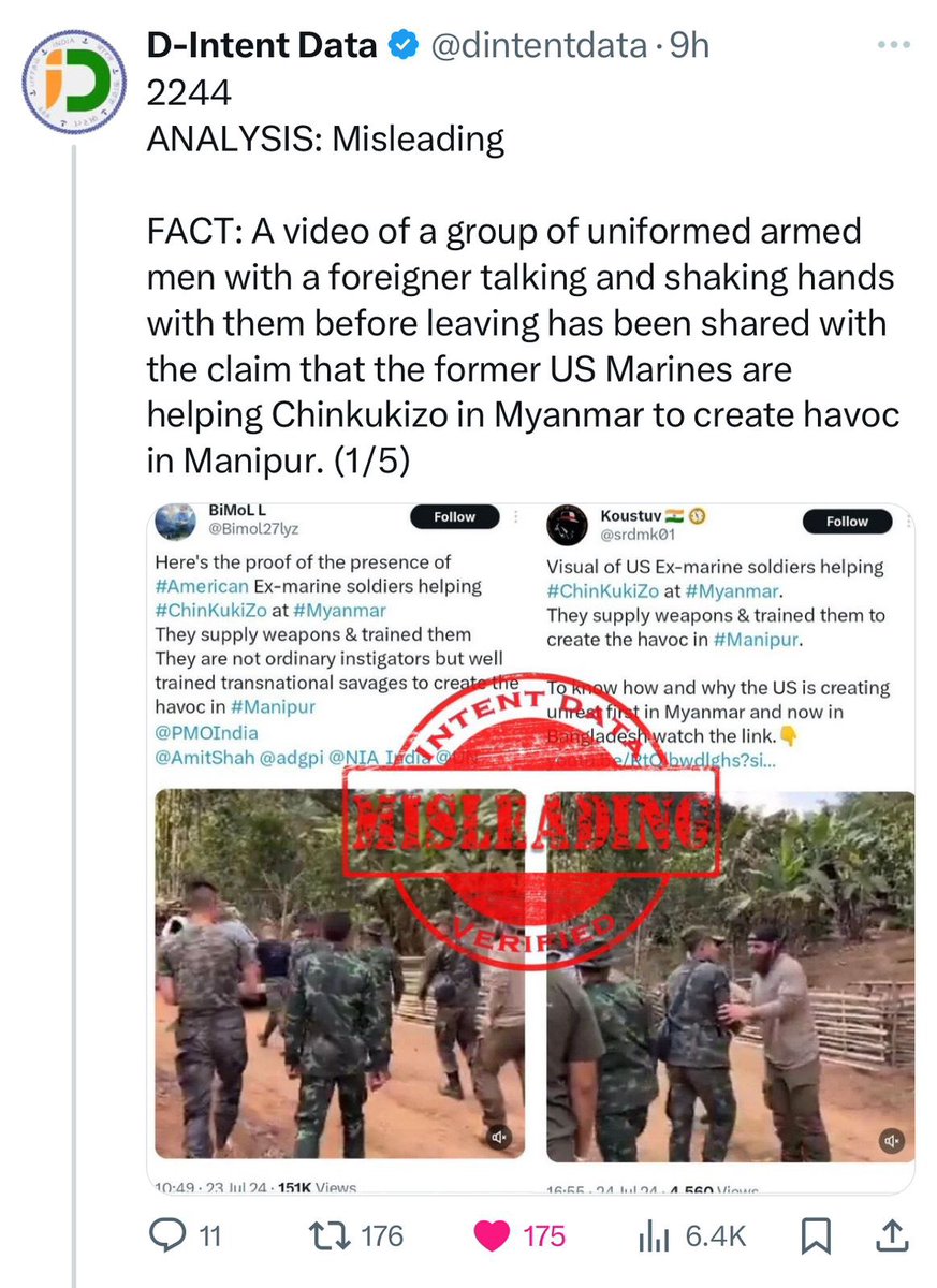 igamhilouham's tweet photo. 📍Manipur
Bigots & racists #Meitei minais have been debunked over & over again by various medias & handles across social media but will continue to indulge in shameful activities by sharing unrelated videos just to garner support from outside Manipur. Meiteis are the only community in Northeast who have no shame left in deliberately lying & peddling their fake narrative just to defame & demean others.
#MeiteiLiesXposed