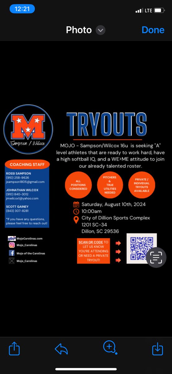 As I leave for my next chapter in my life college softball at Lander I want to say the Mojo Organization has been great to me so go be apart of something special