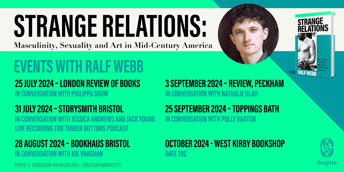 Maria Garbutt-Lucero (@mariagluc) on Twitter photo Happy publication day, Ralf Webb!
Catch <a href="/loco_mote/">Ralf</a> talking masculinity & art in mid-century America at these v reputable indies across the UK!
One for all you James Baldwin-heads+fans of Tennessee Williams, Carson McCullers & John Cheever. <a href="/WestKirbyBooks/">The West Kirby Bookshop</a> + @DauntSummertown TBA Happy publication day, Ralf Webb!
Catch <a href="/loco_mote/">Ralf</a> talking masculinity & art in mid-century America at these v reputable indies across the UK!
One for all you James Baldwin-heads+fans of Tennessee Williams, Carson McCullers & John Cheever. <a href="/WestKirbyBooks/">The West Kirby Bookshop</a> + @DauntSummertown TBA