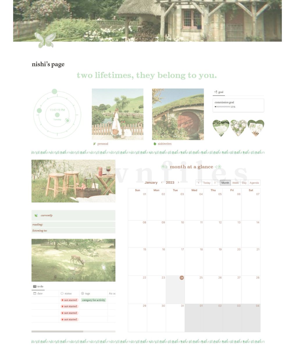 ꒰ 🍰 #cwnworks | open for non-rush notion comms ꒱

🗝️ garden fairy theme 𖥔 ࣪

 ⬭ get your notion setup customized now .ᐟ
     ⤷ price starts as low as ₱20/$0.50
     ⤷ tinyurl.com/cwnfiles

⌗ wts lfb lf looking for client commission tracker template page setup ph